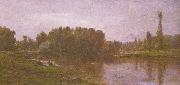 Charles-Francois Daubigny Die Ufer der Oise oil painting on canvas